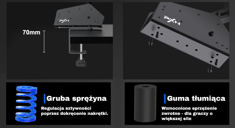 Pewny montaż na biurku lub stole